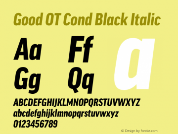 Good OT Cond Black Italic Version 7.60图片样张