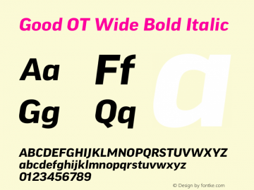 Good OT Wide Bold Italic Version 7.60图片样张