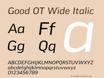 Good OT Wide Italic Version 7.60图片样张