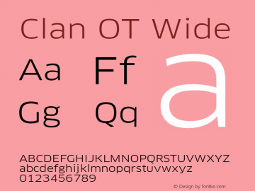 Clan OT Wide Regular Version 7.600, build 1030, FoPs, FL 5.04图片样张