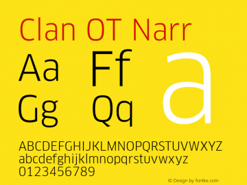Clan OT Narr Regular Version 7.600, build 1030, FoPs, FL 5.04图片样张