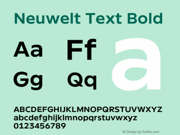 Neuwelt Text Bold Version 1.00, build 19, g2.6.2 b1235, s3图片样张