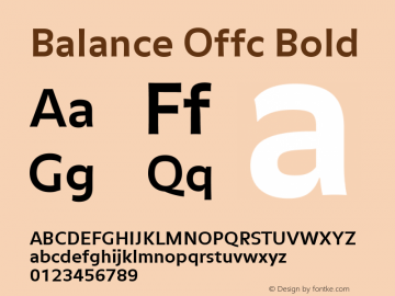 Balance Offc Bold Version 7.504; 2010; Build 1023图片样张