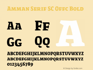 Amman Serif SC Offc Bold Version 7.504; 2010; Build 1020图片样张