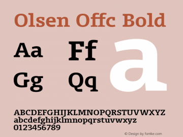 Olsen Offc Bold Version 7.504; 2010; Build 1002图片样张