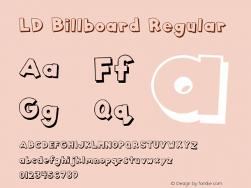 LD Billboard Regular 5/15/01 Font Sample