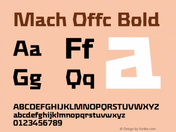 Mach Offc Bold Version 7.504; 2009; Build 1003图片样张