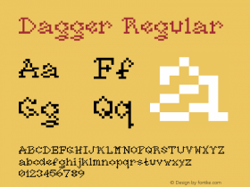 Dagger Regular Macromedia Fontographer 4.1.5 10/24/03 Font Sample