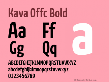 Kava Offc Bold Version 7.504; 2009; Build 1021图片样张