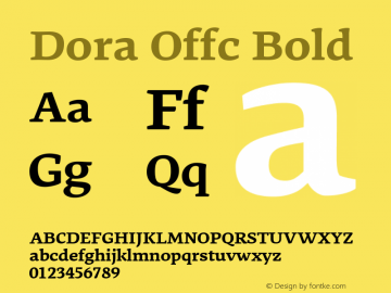 Dora Offc Bold Version 7.504; 2013; Build 1020图片样张