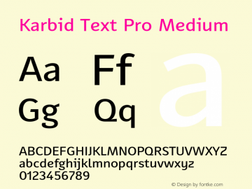 Karbid Text Pro Medium Version 7.60图片样张