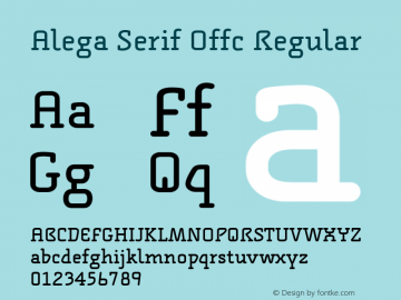 Alega Serif Offc Version 7.504; 2009; Build 1020图片样张