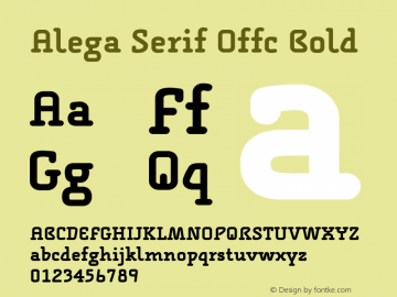 Alega Serif Offc Bold Version 7.504; 2009; Build 1020图片样张