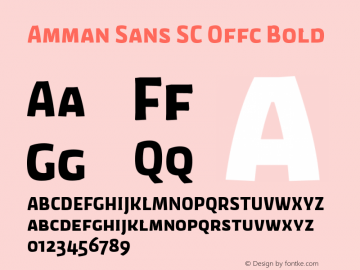Amman Sans SC Offc Bold Version 7.504; 2010; Build 1021图片样张