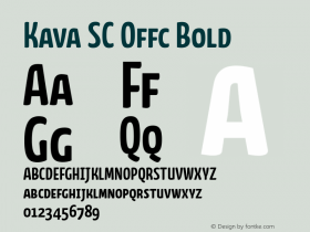 Kava SC Offc Bold Version 7.504; 2009; Build 1021图片样张