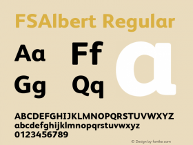 FSAlbert Regular Version 1.000;PS 001.000;hotconv 1.0.38 Font Sample