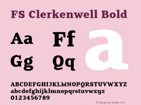 FS Clerkenwell Bold Version 1.000;PS 001.000;hotconv 1.0.38 Font Sample