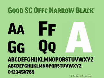 Good SC Offc Narr Black Version 7.504; 2014; Build 1020图片样张