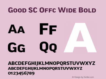 Good SC Offc Wide Bold Version 7.504; 2010; Build 1021图片样张