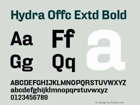 Hydra Offc Extd Bold Version 7.504; 2010; Build 1022图片样张