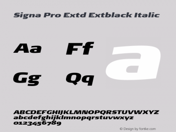 SignaPro-ExtdExtblackIta Version 7.504; 2015; Build 1024图片样张