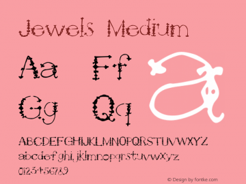 Jewels Medium Version 001.000 Font Sample