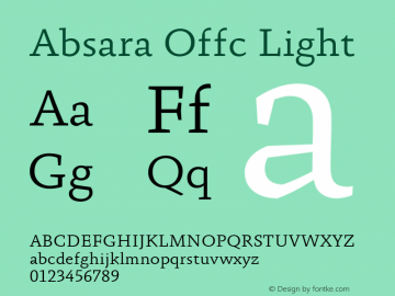 Absara Offc Light Version 7.504; 2012; Build 1024图片样张
