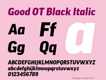 Good OT Black Italic Version 7.60图片样张
