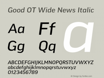 Good OT Wide News Italic Version 7.60图片样张