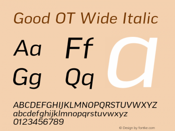 Good OT Wide Italic Version 7.60图片样张