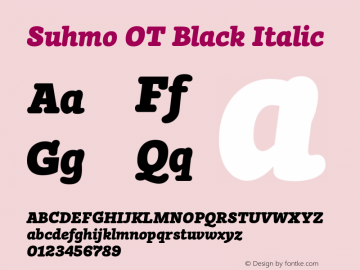 Suhmo OT Black Italic Version 7.60图片样张