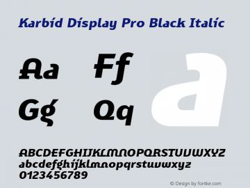 Karbid Display Pro Black Italic Version 7.60图片样张