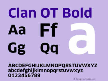 Clan OT Bold Version 7.600, build 1030, FoPs, FL 5.04图片样张