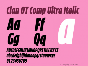 Clan OT Comp Ultra Italic Version 7.600, build 1030, FoPs, FL 5.04图片样张