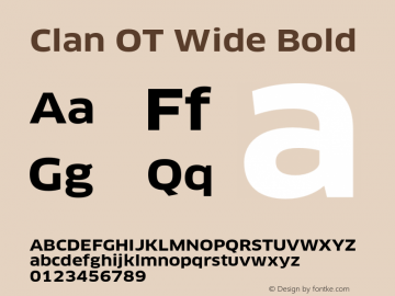 Clan OT Wide Bold Version 7.600, build 1030, FoPs, FL 5.04图片样张