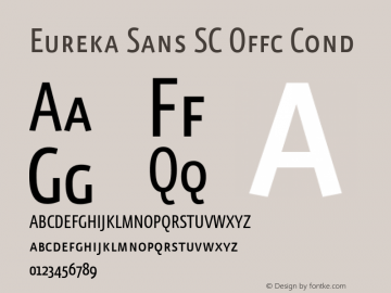 Eureka Sans SC Offc Cond Version 7.504; 2011; Build 1020图片样张