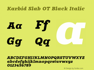 Karbid Slab OT Black Italic Version 7.60图片样张