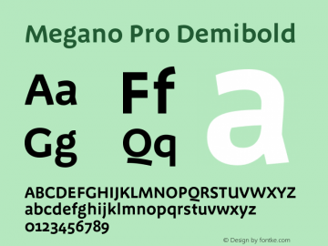 MeganoPro-Demibold Version 7.504; 2012; Build 1022图片样张