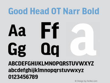 Good Head OT Narr Bold Version 7.60图片样张