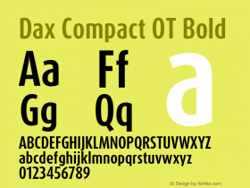 Dax Compact OT Bold Version 7.504; 2006; Build 1023图片样张