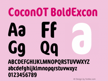 CoconOT-BoldExcon Version 7.504; 2007图片样张