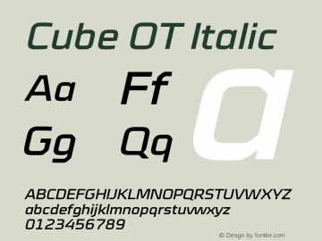 CubeOT-Italic Version 7.504; 2012; Build 1021图片样张