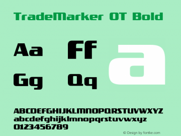 TradeMarkerOT-Bold Version 7.504; 2006; Build 1020图片样张