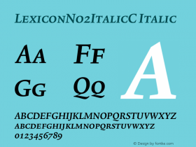 LexiconNo2ItalicC Italic 001.000图片样张