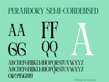 Perandory-SemiCondensed Version 1.000图片样张