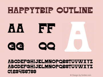 HappyTrip Outline Version 1.000;January 28, 2022;FontCreator 14.0.0.2794 64-bit图片样张