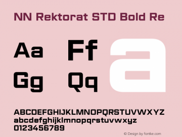 NN Rektorat STD Bold Re Version 1.000图片样张