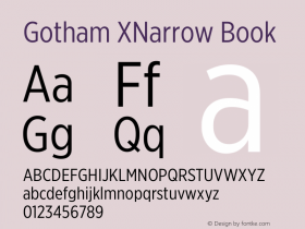 Gotham XNarrow Book Version 3.301图片样张