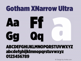 Gotham XNarrow Ultra Version 3.301图片样张