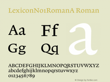 LexiconNo1RomanA Roman Version 001.000图片样张